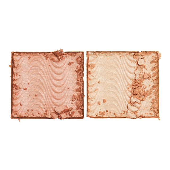 Revolution Pro Sculpt and Glow Palette Light Medium swatch showing matte bronzer and shimmer highlight shades