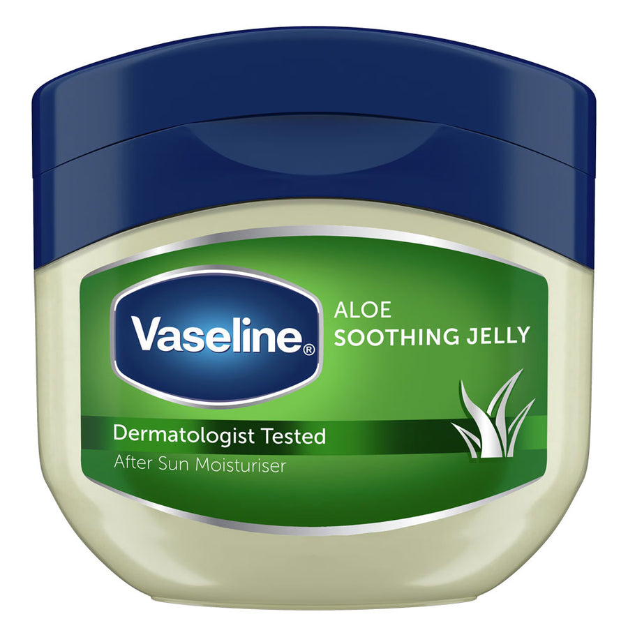 Vaseline Aloe Soothing Jelly for dry sunburned skin with aloe vera triple-purified petrolatum