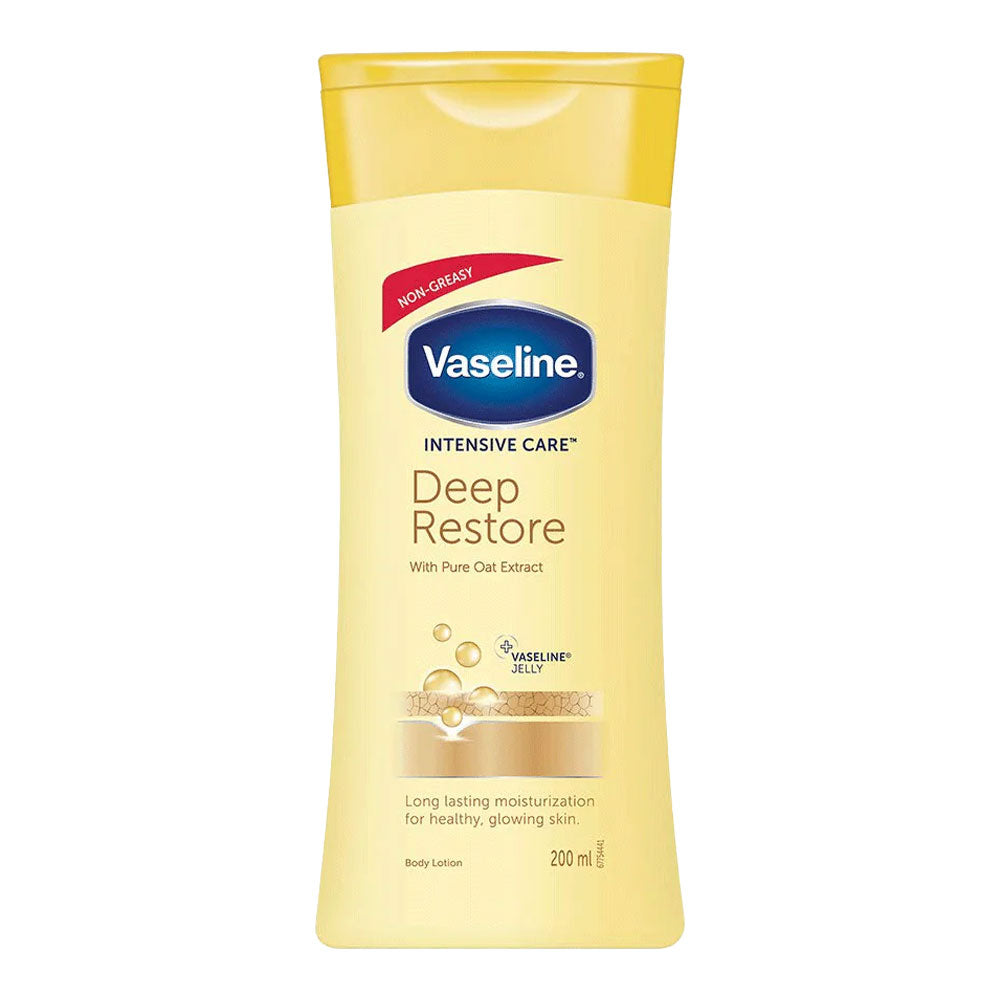 Vaseline Intensive Care Deep Restore Body Lotion with oat extract Vaseline Jelly 3x longer