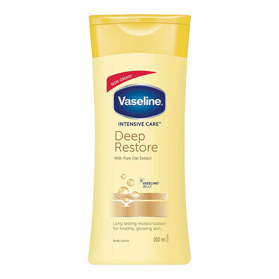 Vaseline Intensive Care Deep Restore Body Lotion with oat extract Vaseline Jelly 3x longer