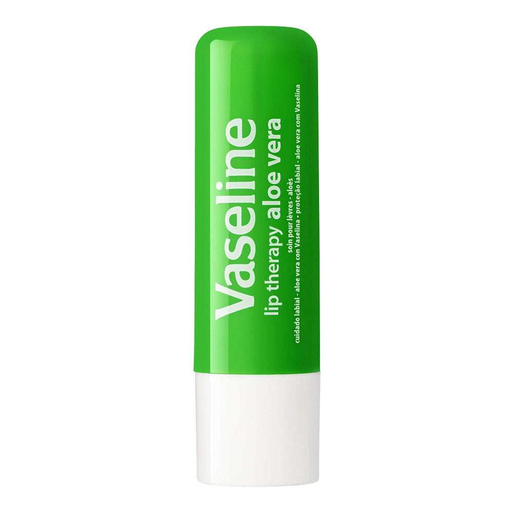 Vaseline Lip Therapy Aloe Vera Stick with aloe extract Vitamin E locks in moisture 