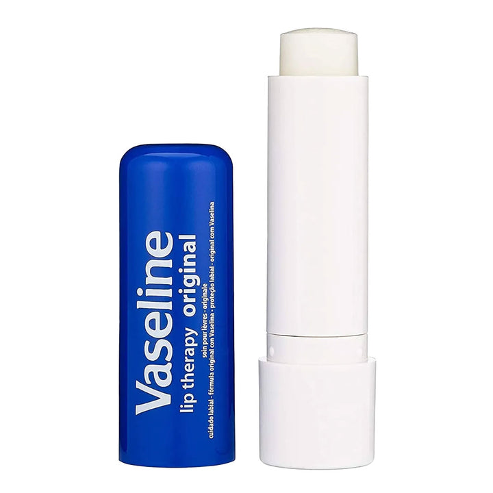 Vaseline Lip Therapy Original Stick open showing essential moisture balm