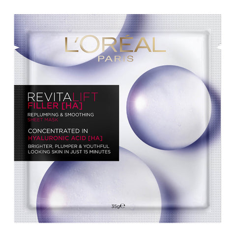 L'Oreal Revitalift Filler [HA] Replumping & Smoothing Sheet Mask 35g