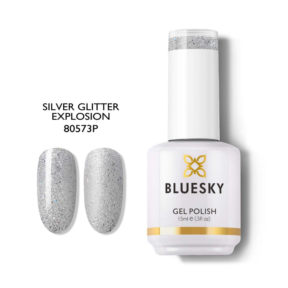 Bluesky Gel Polish 15ml 80573P SILVER GLITTER EXPLOSION