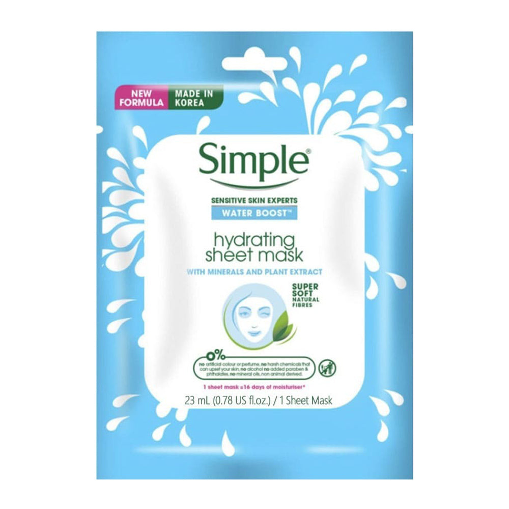 Simple Water Boost Hydrating Sheet Mask 23ml