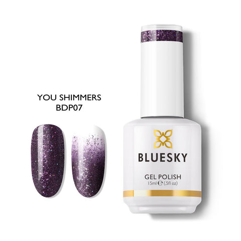 Bluesky Gel Polish Dazzling Platinum Collection 15ml BDP07 YOU SHIMMERS