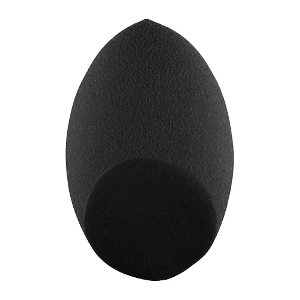 Blush Olive Cut Sponge BLACK with slanted edge and soft latex-free foam for precise, streak-free blending when used wet or dry