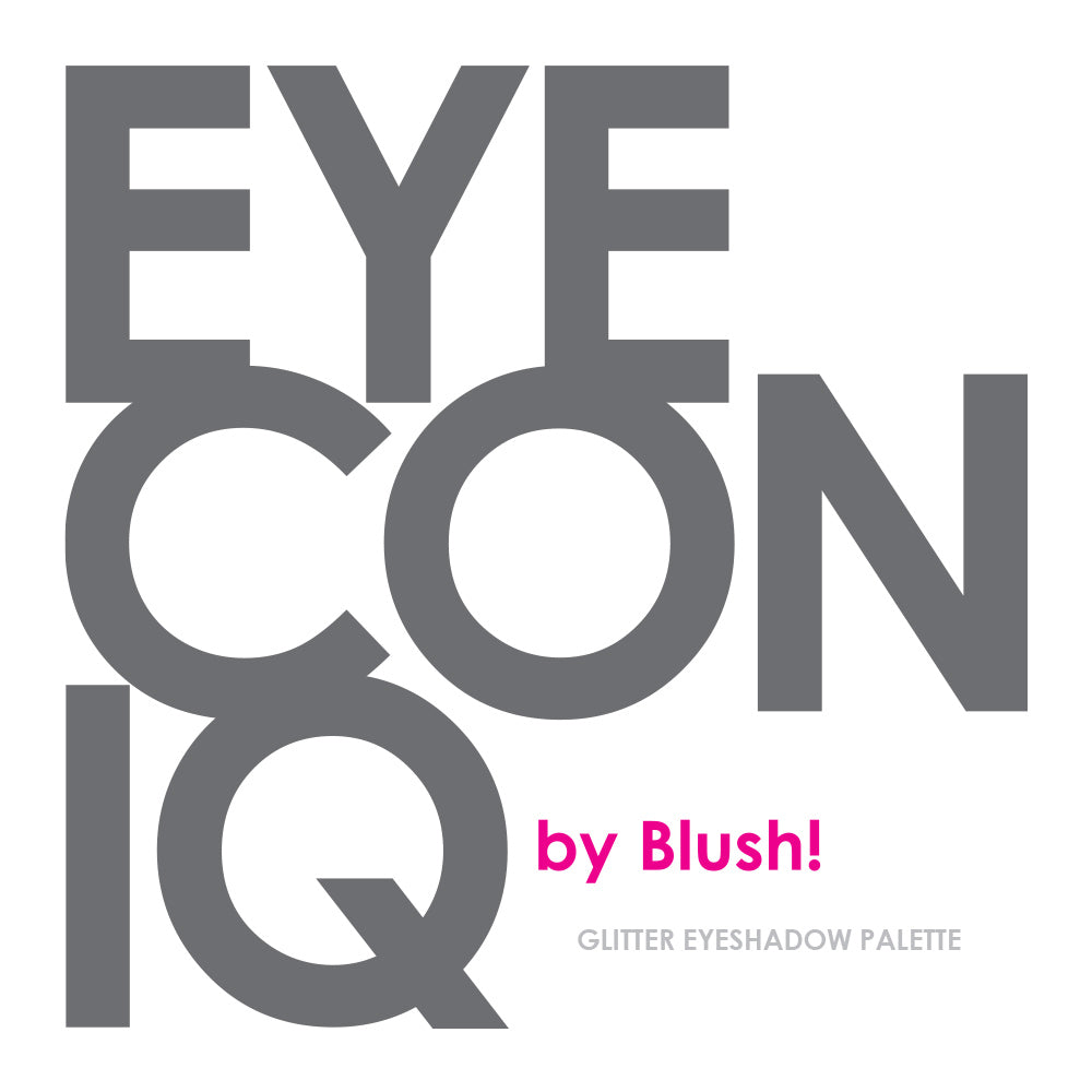 EYECONIQ GLITTER palette cover showing high-shine, sparkle-themed packaging design for 9 glitter shades