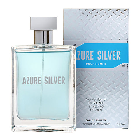 Azure Silver EDT 100ml Spray (like Chrome by Azzaro)