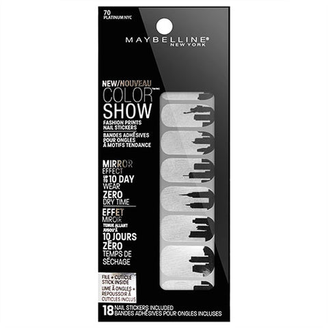 Maybelline Color Show Nail Stickers 70 PLATINUM NYC