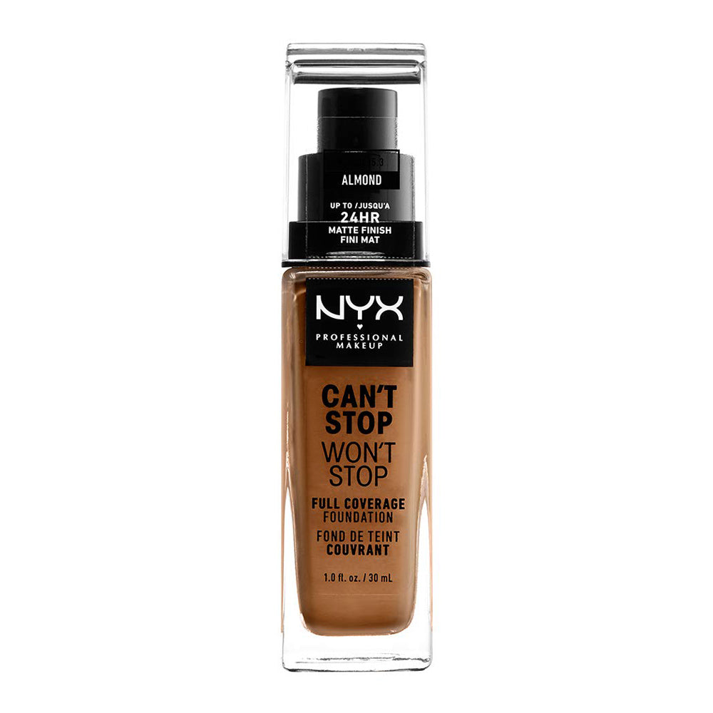 NYX Can’t Stop Won’t Stop Foundation ALMOND CSWSF15.3 full coverage matte vegan formula with 24-hour wear