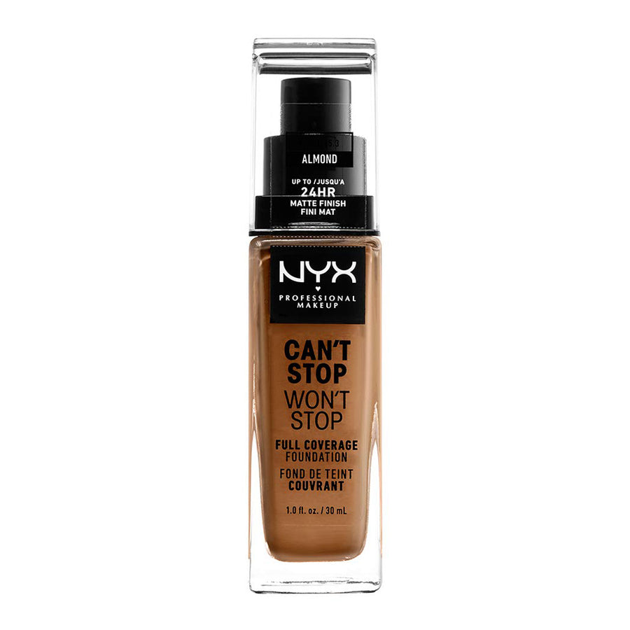NYX Can’t Stop Won’t Stop Foundation ALMOND CSWSF15.3 full coverage matte vegan formula with 24-hour wear