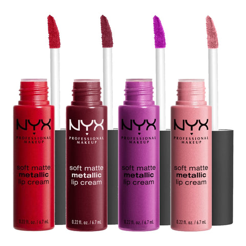 NYX Soft Matte Metallic Lip Cream 4 pack