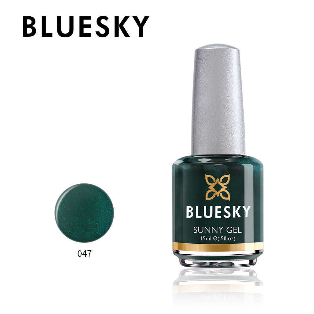 Bluesky Sunny Gel 15ml nail polish 047 BLACKISH GREEN