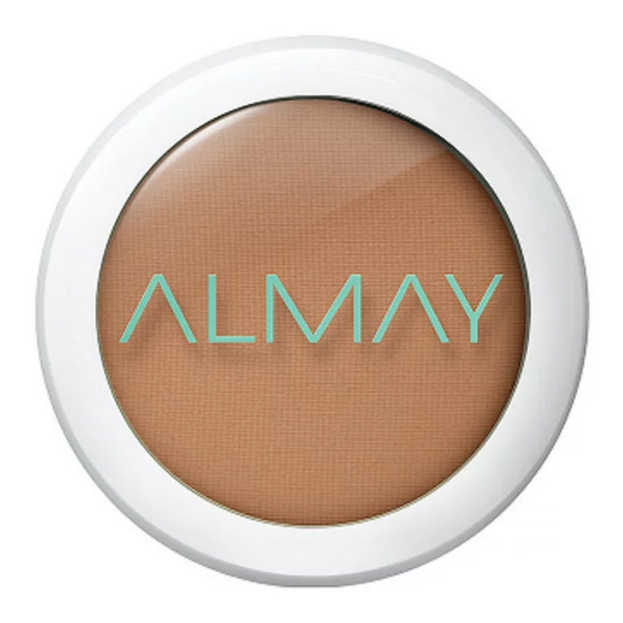 Almay Clear Complexion Pressed Powder 500 Deep with acne-fighting salicylic acid and sheer matte coverage for oily skin
