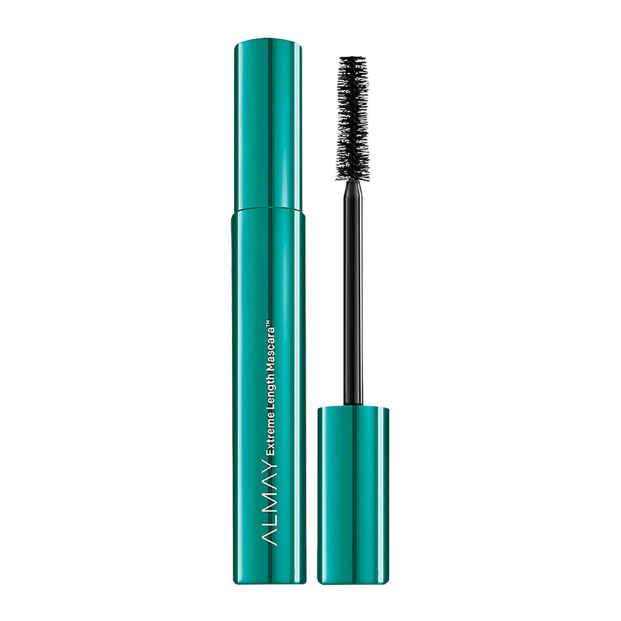 Almay Extreme Length Mascara 010 Blackest Black with hourglass brush, bold pigment, and lash-lengthening formula