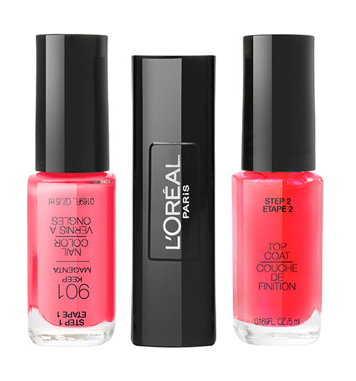 L'Oreal Infallible Pro-Last Nailcolor 901 KEEP MAGENTA with 2-step longwear, fade-resistant glossy colour for vibrant nails