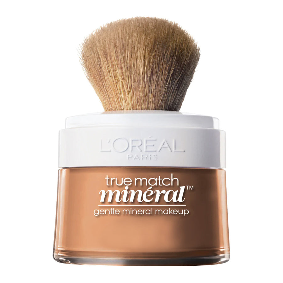 L’Oréal True Match Gentle Mineral Powder C7 Nut Brown, loose mineral foundation with buildable coverage and natural finish