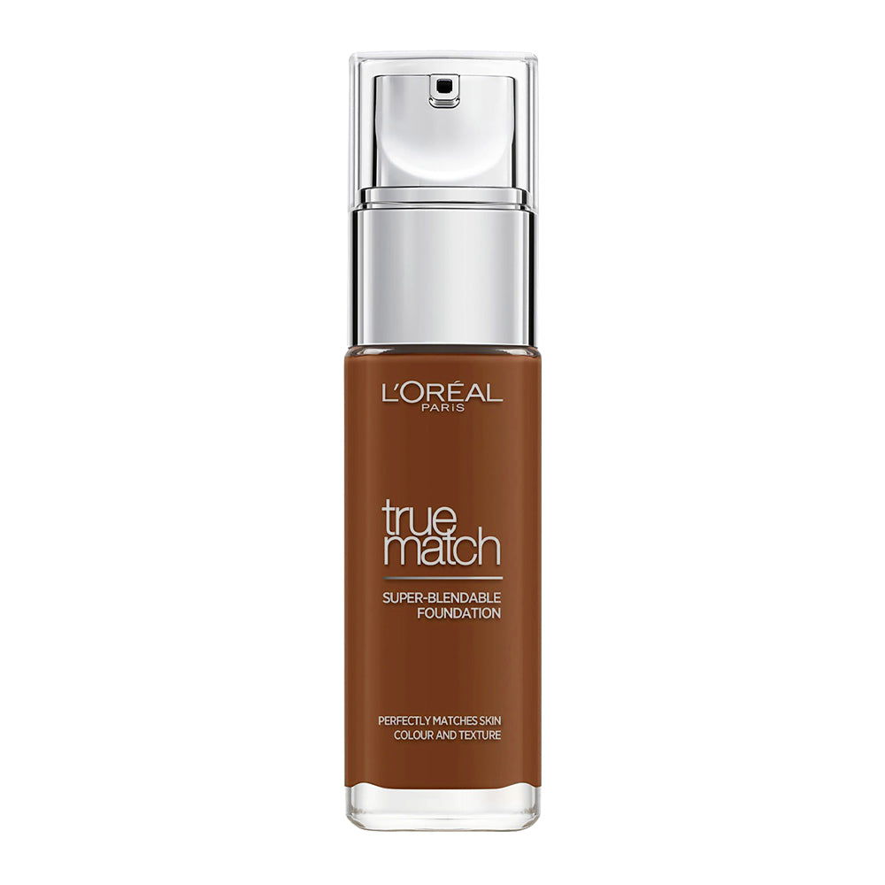 L’Oréal True Match Liquid Foundation 8.5C Rose Pecan, breathable, buildable, natural finish; non-comedogenic
