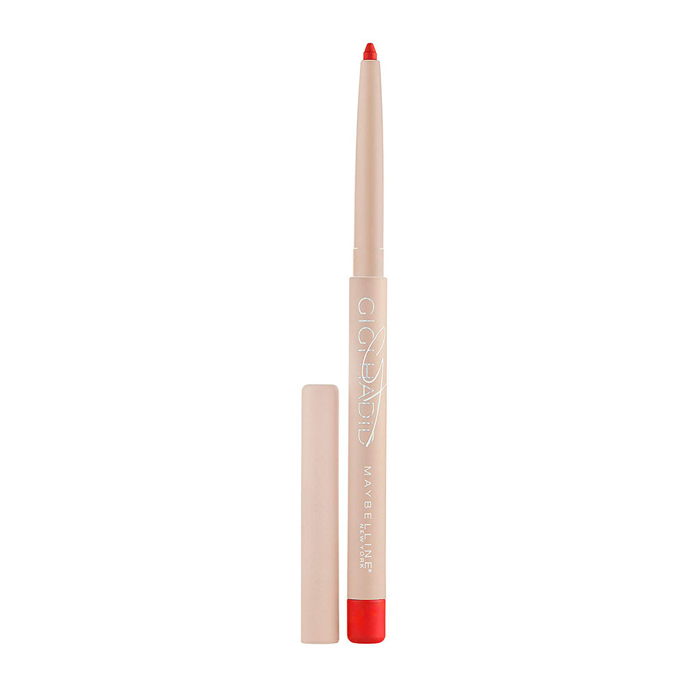 Gigi Hadid x Maybelline Lip Liner in AUSTYN with creamy matte texture and auto-retractable design for defining and shaping the lips