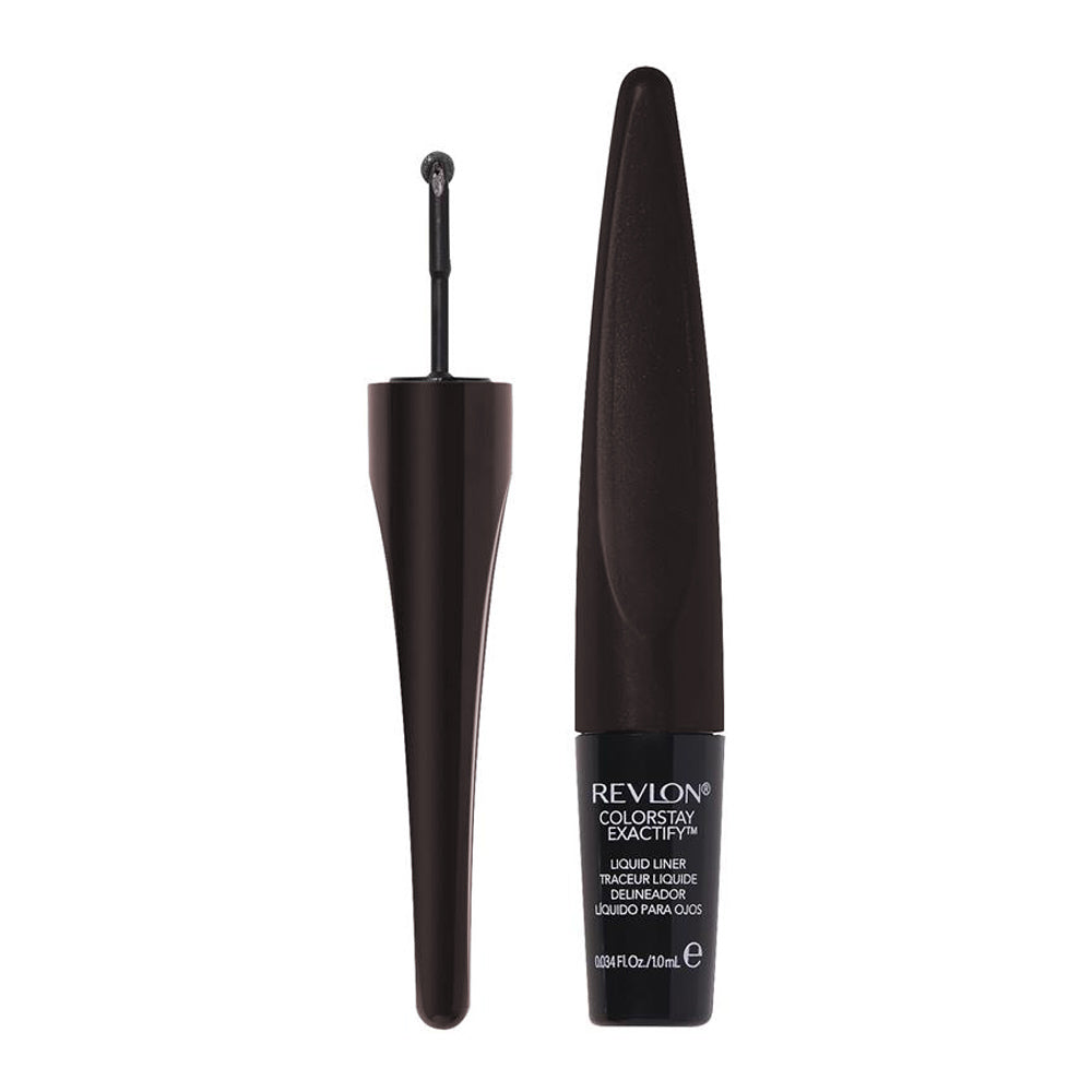 Revlon ColorStay Exactify Liquid Liner 102 Sparkling Black with wheel tip, waterproof 24HR smudge-proof precision eyeliner Blush Fiji