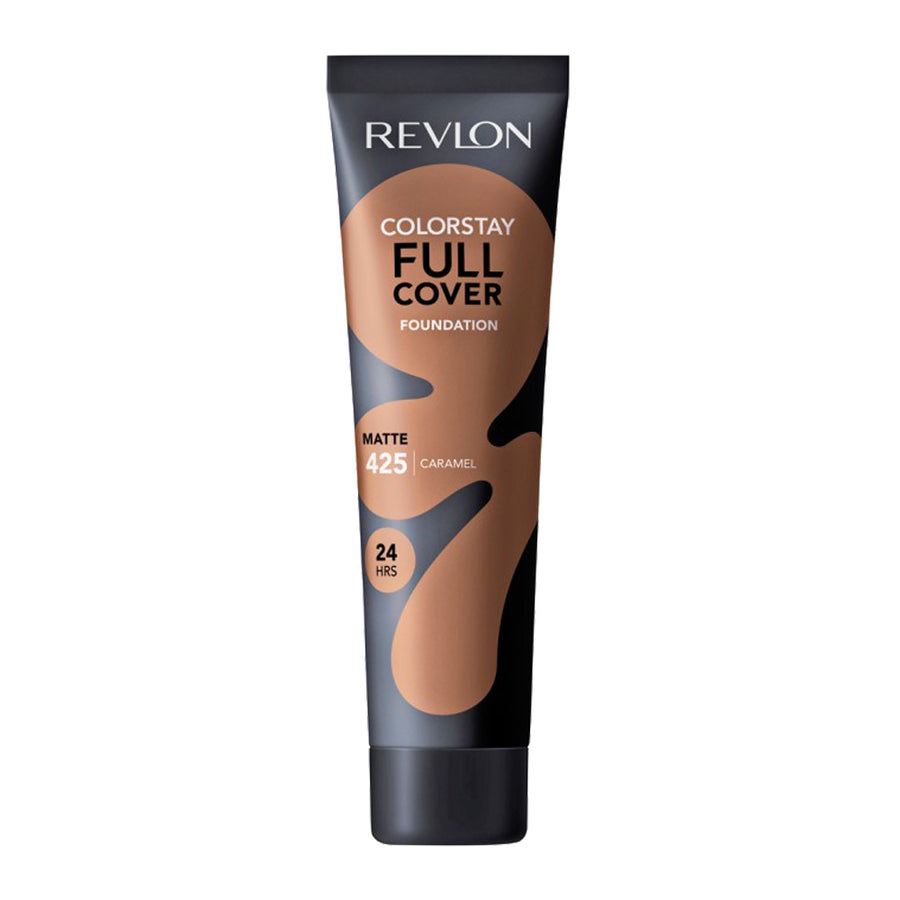 Revlon Full Cover Matte Foundation 425 Caramel original formula with 24HR wear, lightweight full coverage and shine control Blush Fiji