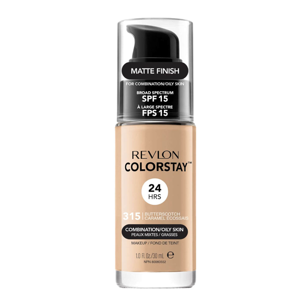 Revlon ColorStay Makeup for Combo/Oily Skin in 315 BUTTERSCOTCH with SPF 15 and 24hr matte finish
