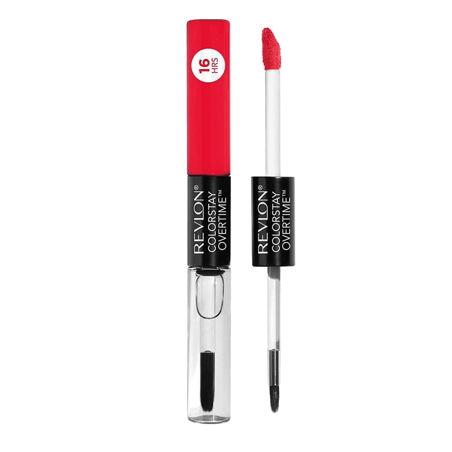 Revlon ColorStay Overtime Lipcolor 580 CHERRY TIME – high-shine, transfer-proof lip colour, conditioning top coat, 16HR wear