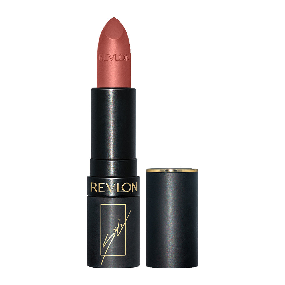 Revlon X Sofia Carson Luscious Mattes Lipstick 027 OBSESSED – bold, velvety colour, a soft matte finish that feels weightless
