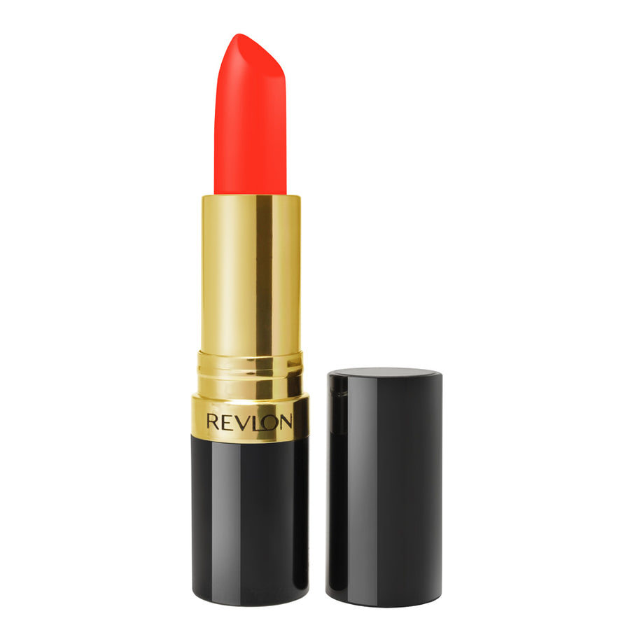 Revlon Super Lustrous Matte Lipstick 005 Fiery Sunset – hydrating, pigmented matte lipstick with avocado oil and vitamin E