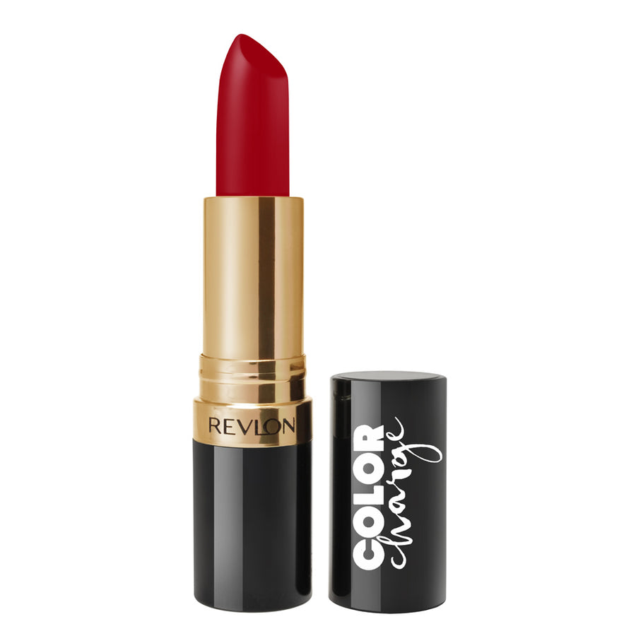 Revlon Super Lustrous Matte Lipstick 027 Pure Red – hydrating, pigmented matte lipstick with avocado oil and vitamin E