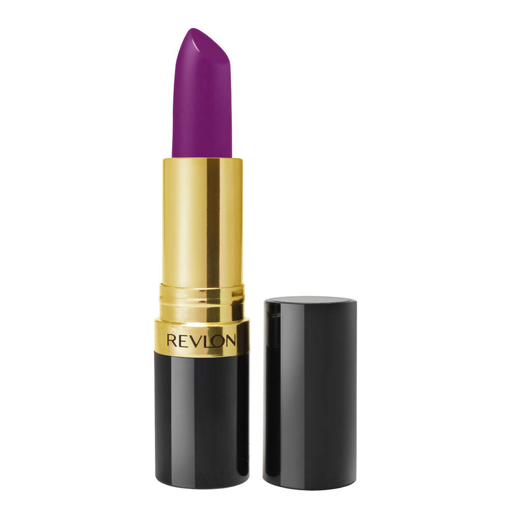Revlon Super Lustrous Matte Lipstick 056 Purple Aura – hydrating, pigmented matte lipstick with avocado oil and vitamin E