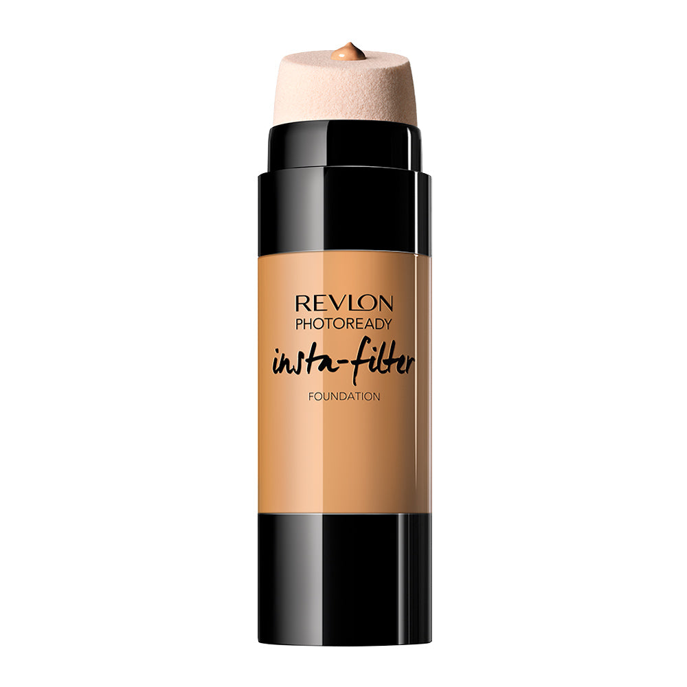 Revlon Insta-Filter Foundation 400 CARAMEL – blurring liquid foundation with sponge applicator and HD Filter tech
