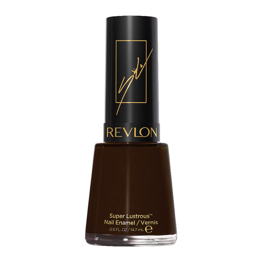 Revlon X Sofia Carson Nail Enamel 859 In The Woods – rich brown polish with gloss finish, Vitamin E care, and chip resistance
