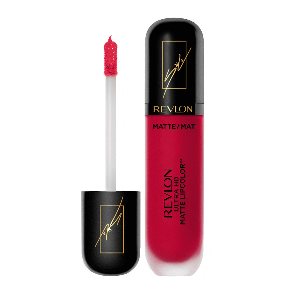 Revlon x Sofia Carson matte lipcolor – The Sofia Red, bold HD pigment with wax-free matte gel comfort