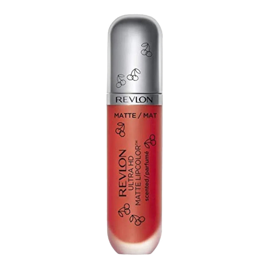 Revlon 510 Cherry Liscious – cherry red matte lipcolor with featherlight, wax-free, whipped comfort and rich pigment