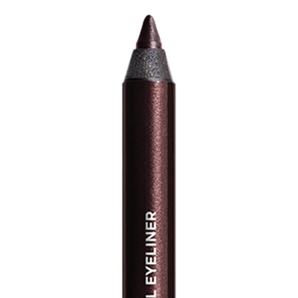 Close-up of Revlon X Megan So Fierce! Vinyl Eyeliner tip in 861 Mighty Mocha showing sharp precision & mocha pigment finish