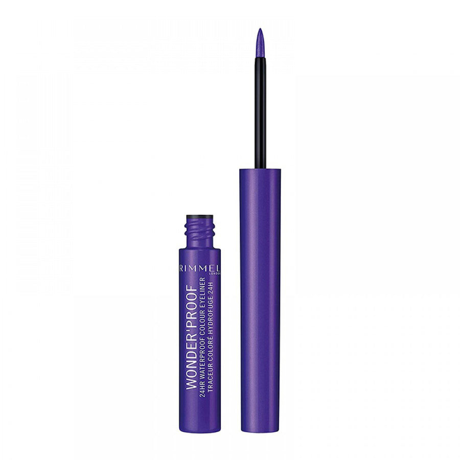 Rimmel Wonder’proof Waterproof Eyeliner 004 DEEP PURPLE, smudge-proof liner with bold pigment and 24HR wear Blush Fiji